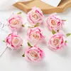 Cabeça de Flor Rosa de Simulação Retro Flor de Seda Flor Artificial Material para Guirlanda DIY Feita à Mão Decoração de Parede de Flores para Casamento Casa
