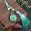 Pingente de Capa de Celular de Seda Dourada de Xinjiang Design DIY Pingente Personalizado Estilo Chinês Pingente de Bolsa com Borla Fivela de Segurança de Cabacinha