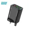 Cargador multiporta transfronterizo 3USB+3PD, adecuado para teléfonos Apple y Android, con adaptadores de corriente estándar europeo y británico