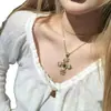 2026 Nuevo Collar Noble Vintage de Cruz, Cadena para Clavícula de Moda Nicho Lujo Ligero, Collar de Gama Alta para Mujer al por Mayor