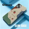 Popular en Japón y Corea, linda funda de teléfono con patrón de fresas 3D adecuada para iPhone 17 Pro, cubierta protectora de estilo minimalista