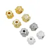 Chapado en oro de 18k color cubo flor cuentas diy joyería hecha a mano pulsera collar accesorios accesorios al por mayor