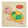 Rompecabezas Pequeño Estéreo de Animales de Dibujos Animados de Madera para Niños Bebé Transporte Fruta Juguete Educativo 1-2-3-4 Años