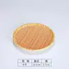 Platos de postre tejidos estilo ratán de melamina, bandejas para servir de restaurante de hot pot, vajilla tejida de bambú, platos rectangulares y platos de plástico imitación porcelana