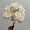 5 Rosas Artificiais Anna Rose para Decoração de Casamento, Flores Artificiais para Arranjos de Casamento, Paisagismo em Cascata de Rosas, Arte Floral e Arranjos de Flores