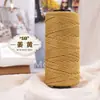 Hilo de algodón hueco redondo de 2 mm para tejer a mano DIY, bolsas de ganchillo, sombreros, cojines, pantuflas kit de materiales