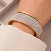 Pulsera Abierta Colorida de Perlas de Arroz con Pedrería Estilo Europeo y Americano Transfronteriza Pulsera Ancha Exagerada Moda Personalidad Tendencia Fresca Joyería de Mano