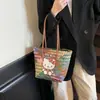 Bolsa de Palha Colorida de Mão para Verão Feminina 2025 Nova Moda Bolsa de Ombro de Grande Capacidade Bolsa de Praia de Férias de Alta Qualidade