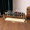 Soporte de Exhibición de Pulseras de Tres Niveles Color Dorado de Alta Venta Transfronteriza en Stock, Estante de Almacenamiento para Pulseras de Cristal, Gomas para el Cabello, Cuerdas para el Cabello