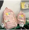 Mochila de alta apariencia para estudiantes de secundaria femeninas, mochila de gran capacidad estilo coreano con temática de bosque, mochila moderna y ligera para estudiantes de secundaria y primaria