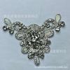 Flor de Triángulo de Seda India Clásica Flor de Zapato Hebilla de Zapato Strass de Cristal Pesado Bordado a Mano DIY Vestido de Boda