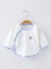 Roupas para bebê recém-nascido classe a algodão puro 0-3 meses roupa de meio costas bebê recém-nascido blusa fina roupa Heshang primavera e outono