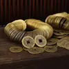 Moedas dos Cinco Imperadores de Latão Puro, Moedas Antigas Estilo Dinastia Qing, Moedas de Cobre Puro de Shunzhi, Kangxi, Yongzheng, Qianlong e Jiaqing, Enfeites Decorativos