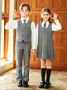 Uniforme escolar británico para niños, uniforme de clase de escuela primaria, uniforme de jardín de infantes, chaleco, traje formal, atuendo para foto de graduación, disfraz de actuación
