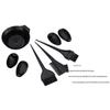 Quatro pentes para tingimento de cabelo, escovas para mechas, 4 protetores de orelha para exportação, conjunto de tingimento de cabelo, escova para tingimento de cabelo, ferramentas para cabelo voadoras, conjunto de tigelas de platina