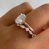 Sanjie shein AliExpress Anel de Diamante Ovo de Pombo Moissanita Simulado Anel Feminino ins Acessórios de Noivado de Celebridade da Internet Europeia e Americana