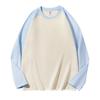 Camiseta básica de algodão pesado 220g com mangas raglan compridas, base para roupas de outono, atacado, feminina, cor sólida, geração interna
