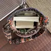 Bolsa Saco Pelúcia Estampa Leopardo Retrô Outono/Inverno 2025 Bolsa Tiracolo de Grande Capacidade Bolsa de Ombro Casual Lona para Estudantes