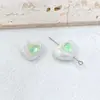 Cuentas de amor de circón de doble cara color crema, cuentas sueltas de acrílico, material para cuentas hechas a mano DIY, accesorios para cadena de teléfono móvil