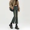 Jeans Vintage Débiles para Mujer Primavera y Otoño Nuevos de Cintura Alta talla extra chica gordita Corte Ajustado Acampanados Cortos
