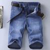 Shorts de Mezclilla para Hombre 2024 Sueltos Rectos Verano Delgados Casuales Ajustados 5 Puntos Moda Coreana Pantalones de Cinco Puntos de Longitud Media