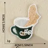 Copos de Bebida Fofos de Desenho Animado de Alta Qualidade, Bordado Original em Computador, Decoração de Caixa DIY Feita à Mão, Acessórios de Roupa, Adesivos de Tecido