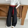 Calças Cargo para Meninas Outono 2025 Novas Calças Casuais de Outono para Crianças Estilosas Calças Scimitar para Meninas Grandes Estilo Primavera e Outono