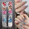 Acessórios para unhas mini diamantes de unha coloridos diamantes de formato especial de fundo plano branco rosa champanhe super brilho acessórios para unhas