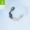 Design Original de Yin Zi Yun: Pulseira de Asas de Demônio e Anjo com Contas, Estilo Dark Europeu e Americano, Pingentes Banhados a Cobre