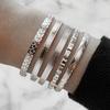 Patrón de toques transfronterizos de Europa y Estados Unidos patrón de flor de amor personalidad exagerada pulsera de apertura del ojo de Horus combinación de 4 piezas