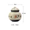 Tetera Camelia Pintada a Mano con Glaseado Caramelo Estilo Antiguo Bote de Té de Cerámica Bote Pequeño Portátil para Almacenamiento de Té Almacén de Té Sellado