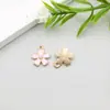1 novo pingente de flor de cerejeira margarida de liga rosa em formato de gota de óleo pingente acessórios para pulseira colar diy