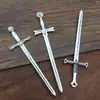 Accesorios para Joyería de Aleación DIY Espadas y Dagas de Plata Retro del Tíbet 6 Estilos de Accesorios para Espada Larga Cosplay Espadas Occidentales