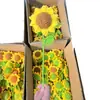 Girasol Gigante Día de San Valentín Rosa Hilo Hecho a Mano Hilo de Tira de Hielo Girasol Producto Terminado Rosa de Hilo Regalo