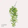 Rattan Artificial Hoja Verde Decoración Hojas Falsas Flor de Plástico Enredadera Envuelto Planta Verde Colgante de Pared Cubierta de Tubo Hojas Verdes