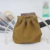 Bolsa de Cosméticos Portátil Cosméticos Lápiz Labial Mini Bolsa de Algodón Fábrica Color Puro Lienzo en Blanco Bolsa con Cordón