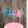 Decoración de Pastel para Fiesta Estilo Ins Papel de Navidad Postre Colorido Enchufe Decoración de Borla para Fiesta de Bodas Bandera