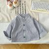 Camisa de cuello alto para niños 0-5 años otoño Corea del Sur ropa infantil moda niños camisa sencilla moda otoño bebé AY410