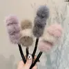 Pompón de piel de visón albóndiga recogido pelo esponjoso parte trasera de la cabeza accesorio para el cabello perezoso otoño e invierno goma para el pelo perezoso recogido artefacto