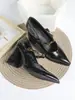 Zapatos Mary Jane Elegantes de Estilo Francés, Punta Fina, Versátiles, Europeos y Americanos, de Comercio Exterior Transfronterizo para Mujer, Tacones Altos Negros para el Trabajo