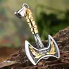 Colgante de hacha vikinga de doble filo para hombre europeo y americano, acero de titanio, acero inoxidable, joyería de acero de titanio, colgante, collar, venta al por mayor
