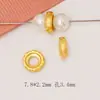 Cuentas Espaciadoras Doradas de Alta Retención de Color con Patrón de Pergamino, Accesorios Hechos a Mano para Joyería DIY para Pulseras y Pulseras de Cristal