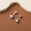 Nudo Ruyi Aguja de Plata Agujeros de Oreja Aretes de Presión Pendientes para Mujer Diseño Espiral Exquisitos y Compactos Pendientes Estilo Coreano Estilo Sencillo Pendientes de Moda