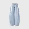 Nanxia Disguise Nuevos Jeans de Pierna Recta de Marca de Moda Lavados Scimitar para Hombres y Mujeres Perfil Holgado Pantalones Largos Casuales