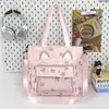Nova bolsa de ombro grande com tema de anime estilo japonês 2026, adequada para estudantes, para ir ao trabalho e para carregar acessórios