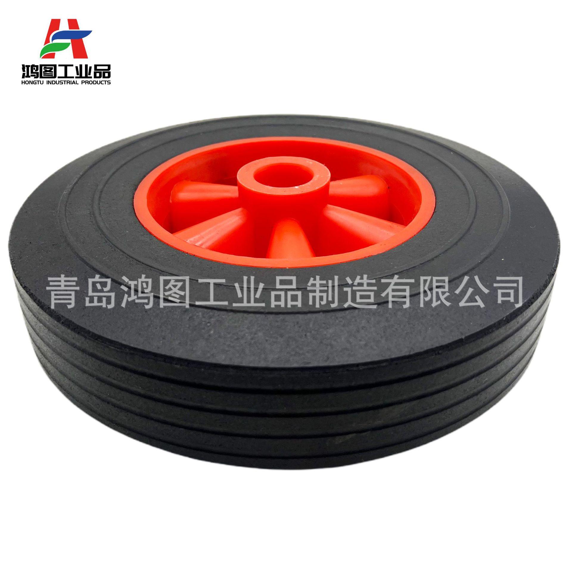 10寸10x2.5胶粉轮红轮辐 (5)
