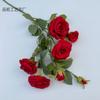 Flor de simulación estilo coreano 7 rosas europeas y británicas decoración de casa y hotel flor artificial arreglo floral para lugar de boda comercio exterior