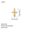 Pingente Cruzado de Aço Titânio Europeu e Americano Pulseira Colar Banhado a Ouro 18K Acessórios de Joias