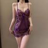 Ou Shilin Lencería Sexy Pijama Conjunto para Mujer Encaje Sexy Transparente Uniforme Tentación Juego de Rol Atuendo Transparente