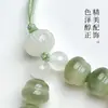 Nuevo cordón para teléfono de raíz de bodhi verde degradado estilo chino, colgante versátil de cuentas de raíz de bodhi, cadena anti-pérdida para bolsa y llaves